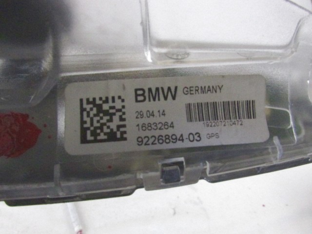 9226894 ANTENNA PINNA RICEVITORE GPS SISTEMA DI NAVIGAZIONE SATELLITARE BMW SERIE 1 116D F20 2.0 85KW 5P D 6M (2014) RICAMBIO USATO 