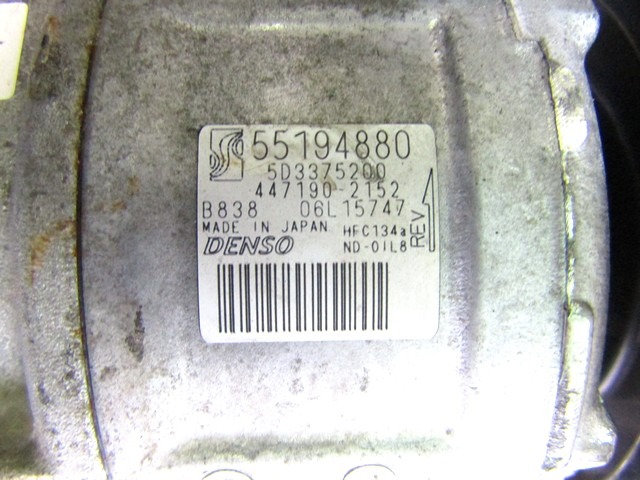 55194880 COMPRESSORE CLIMA DENSO PULEGGIA DANNEGGIATA FIAT FIORINO 1.4 M 57KW 5M 3P (2010) RICAMBIO USATO 5D3375200