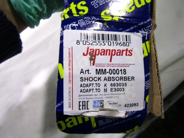 MM-00018 AMMORTIZZATORE ANTERIORE JAPANPARTS AUDI 50 1.3 B 3P RICAMBIO NUOVO