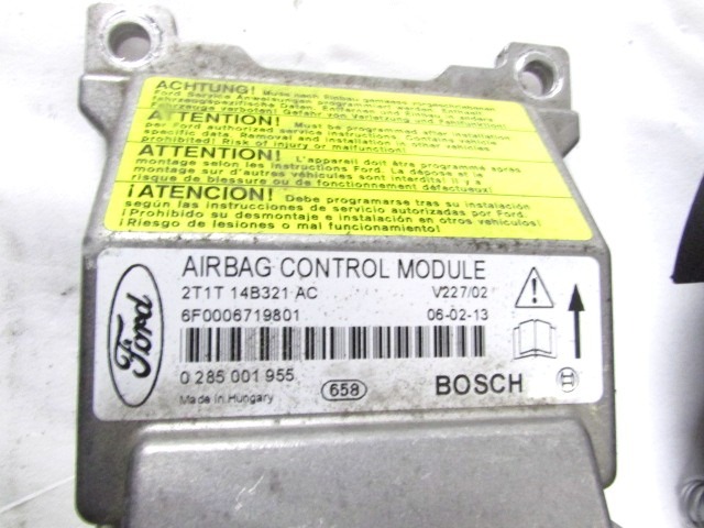 2T1T-14B321-AC KIT AIRBAG FORD TRANSIT CONNECT 1.8 D 66KW 5M 2P (2006) RICAMBIO USATO 6T16-A042B85-AAW 