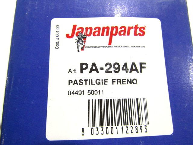 PA-294AF KIT PASTIGLIE FRENO ANTERIORI JAPANPARTS LEXUS GS 300 3.0 B 156 KW RICAMBIO NUOVO