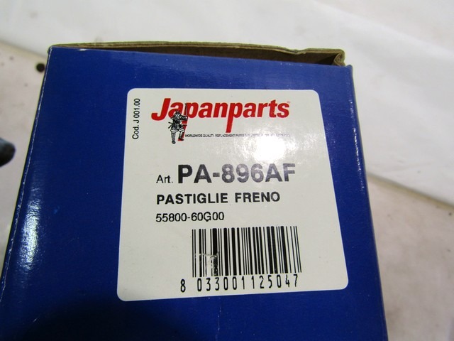 PA-896AF KIT PASTIGLIE FRENO ANTERIORI JAPANPARTS SUZUKI SWIFT 1.0 B 37 KW RICAMBIO NUOVO