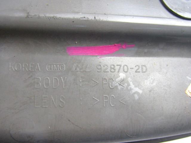 92870-2D PLAFONIERA LUCE INTERNA ABITACOLO HYUNDAI MATRIX 1.6 B 76KW 5M 5P (2003) RICAMBIO USATO 
