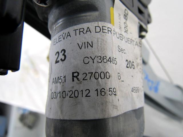 AM51-R27000-B MOTORINO MECCANISMO ALZA-VETRO ALZACRISTALLO PORTA POSTERIORE DESTRA FORD C-MAX 1.6 D 85KW 6M 5P (2012) RICAMBIO USATO 