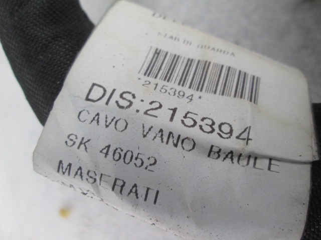215394 CAVO VANO BAULE MASERATI QUATTROPORTE CAMBIOCORSA M139 4.2 B 295KW AUT 4P (2007) RICAMBIO USATO 