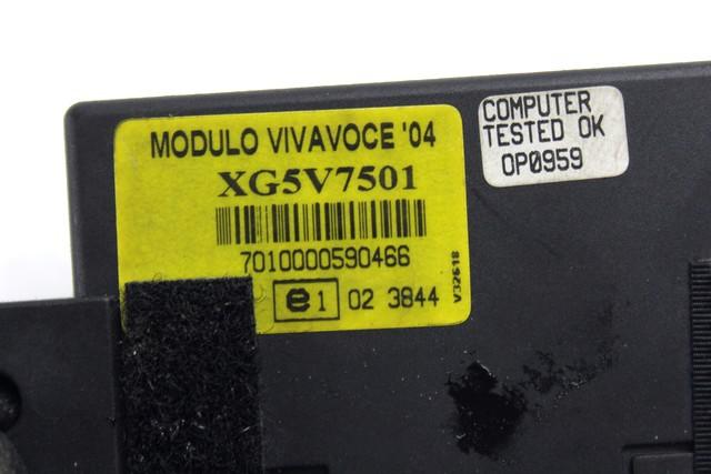 XG5V7501 CENTRALINA MODULO VIVAVOCE AFTERMARKET BMW SERIE 5 525D E61 SW 3.0 D 145KW AUT 5P (2007) RICAMBIO USATO 