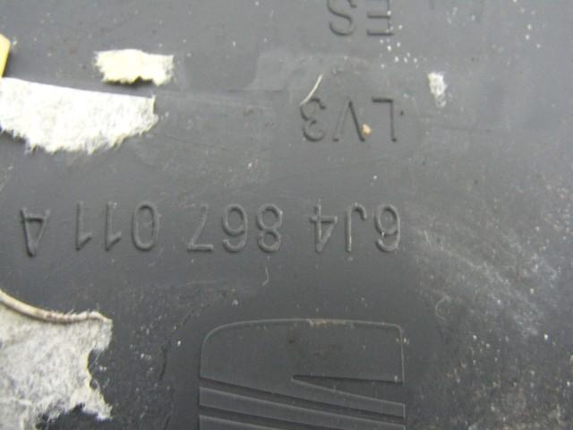 6J4867011A PANNELLO INTERNO PORTA ANTERIORE SINISTRA SEAT IBIZA 1.4 63KW 5P B 5M (2009) RICAMBIO USATO