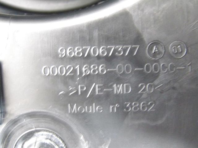 9687067377 TUNNEL CENTRALE PARTE POSTERIORE PEUGEOT 206 PLUS 1.1 G 44KW 5M 5P (2010) RICAMBIO USATO 