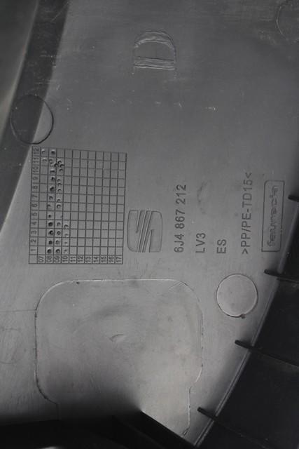 6J4867212A4W4 PANNELLO INTERNO PORTA POSTERIORE DESTRA SEAT IBIZA 1.2 B 51KW 5M 5P (2012) RICAMBIO USATO 