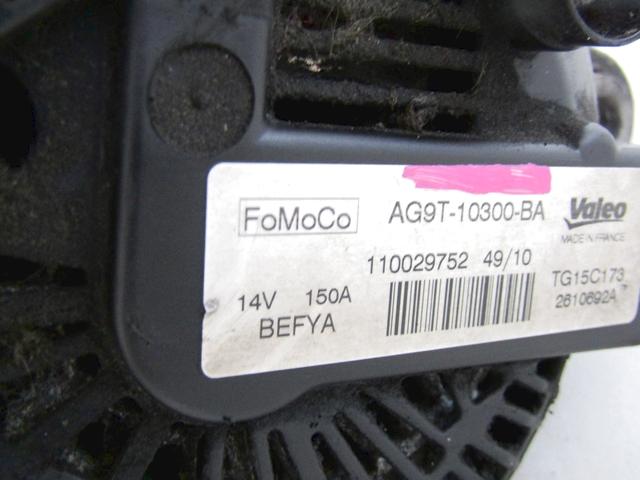 AG9T-10300-BA ALTERNATORE FORD MONDEO SW 2.0 D 120KW AUT 5P (2011) RICAMBIO USATO