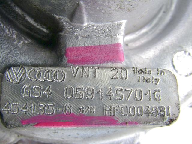 059145701G TURBINA TURBOCOMPRESSORE AUDI A6 2.5 D 110KW 6M 4P (1999) RICAMBIO USATO