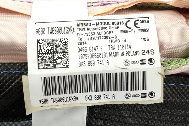 8X3880741A AIRBAG LATERALE A TENDINA LATO SINISTRO AUDI A1 1.6 D 77KW 5M 3P (2014) RICAMBIO USATO 