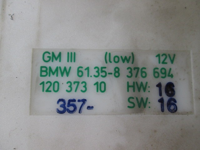 12037310 CENTRALINA COMFORT BMW SERIE 5 525D E39 2.5 D 105KW 5M 4P (1997) RICAMBO USATO 61.35-8 376694 5DK007047-24