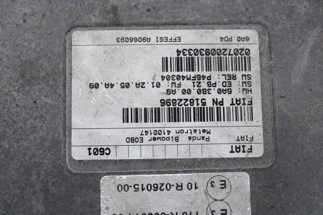 51822896 CENTRALINA INIEZIONE GAS METANO FIAT PANDA VAN 1.2 M 44KW 5M 5P (2009) RICAMBIO USATO