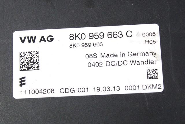 8K0959663C CENTRALINA MODULO STABILIZZATORE DI TENSIONE START AND STOP AUDI A8 D4 4.2 D 4X4 258KW AUT 4P (2013) RICAMBIO USATO