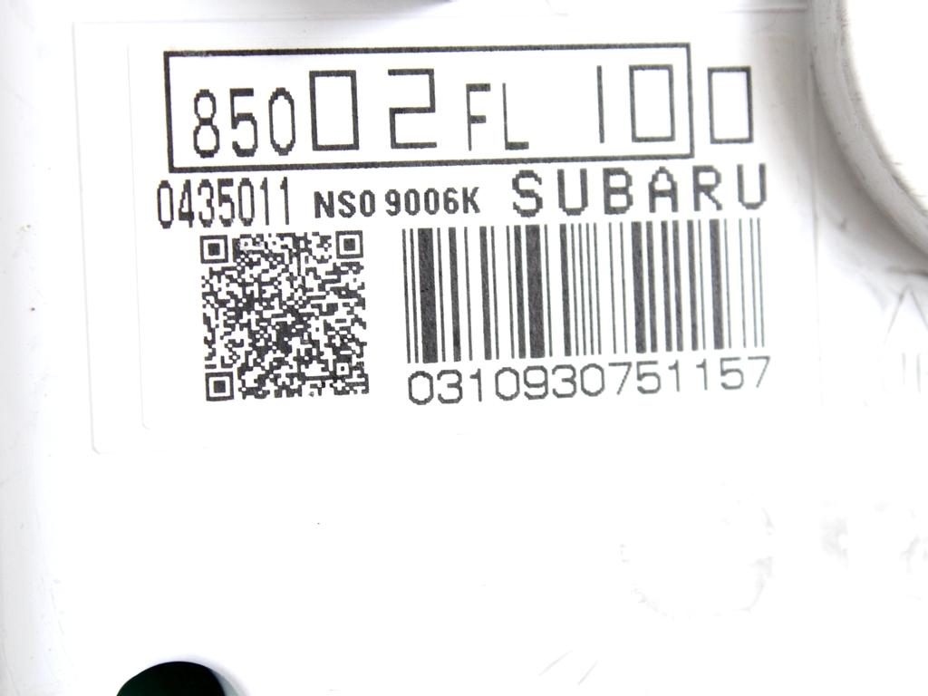 85002FL100 QUADRO STRUMENTI CONTACHILOMETRI SUBARU XV GT 2.0 B 4X4 115KW AUT 5P (2019) RICAMBIO USATO 