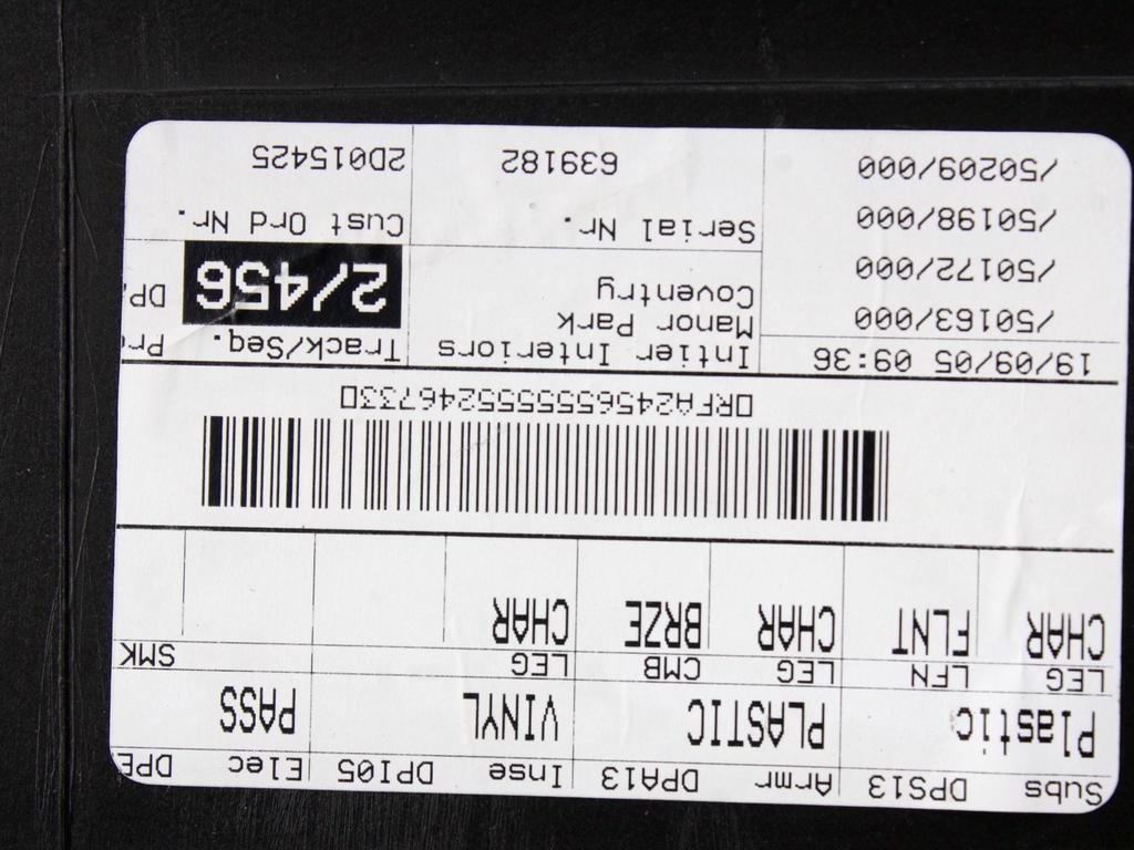 XR844512LEG PANNELLO INTERNO PORTA ANTERIORE DESTRA CON RIVESTIMENTO IN PELLE JAGUAR S-TYPE 2.7 D 152KW AUT 5P (2005) RICAMBIO USATO 