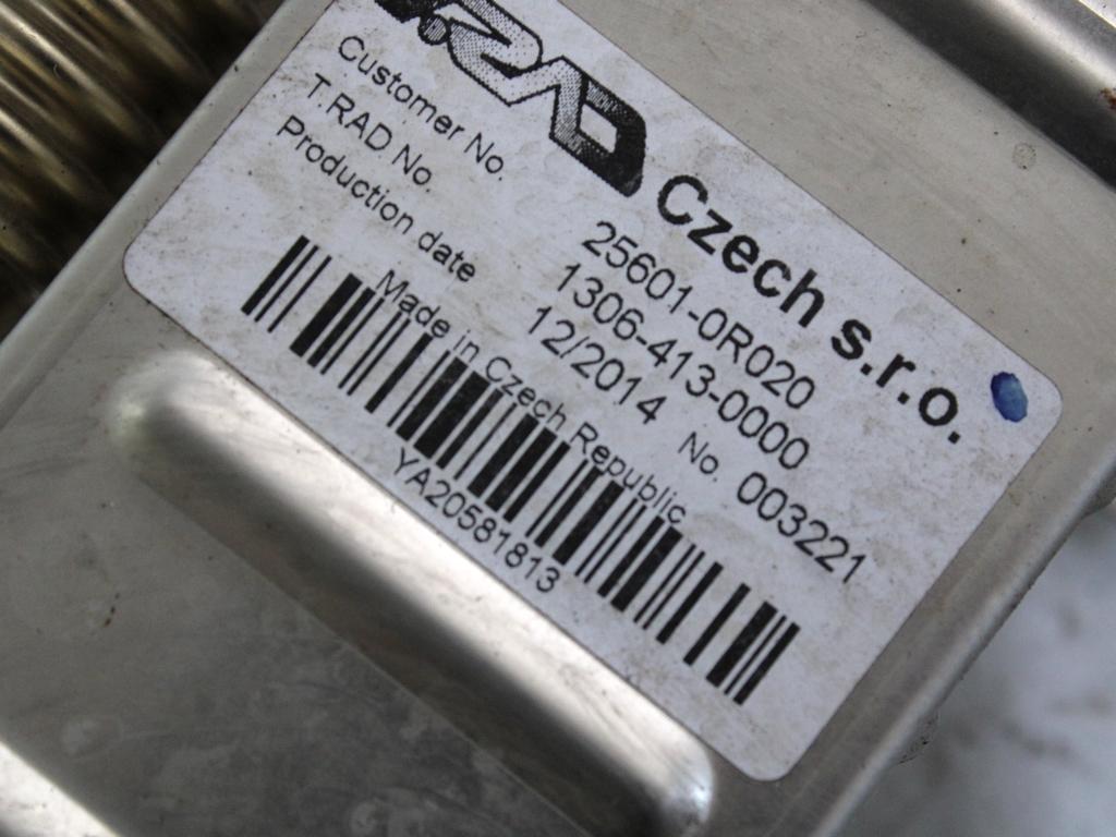 25601-0R020 RADIATORE SCARICO GAS EGR TOYOTA RAV 4 2.0 D 91KW 6M 5P (2015) RICAMBIO USATO