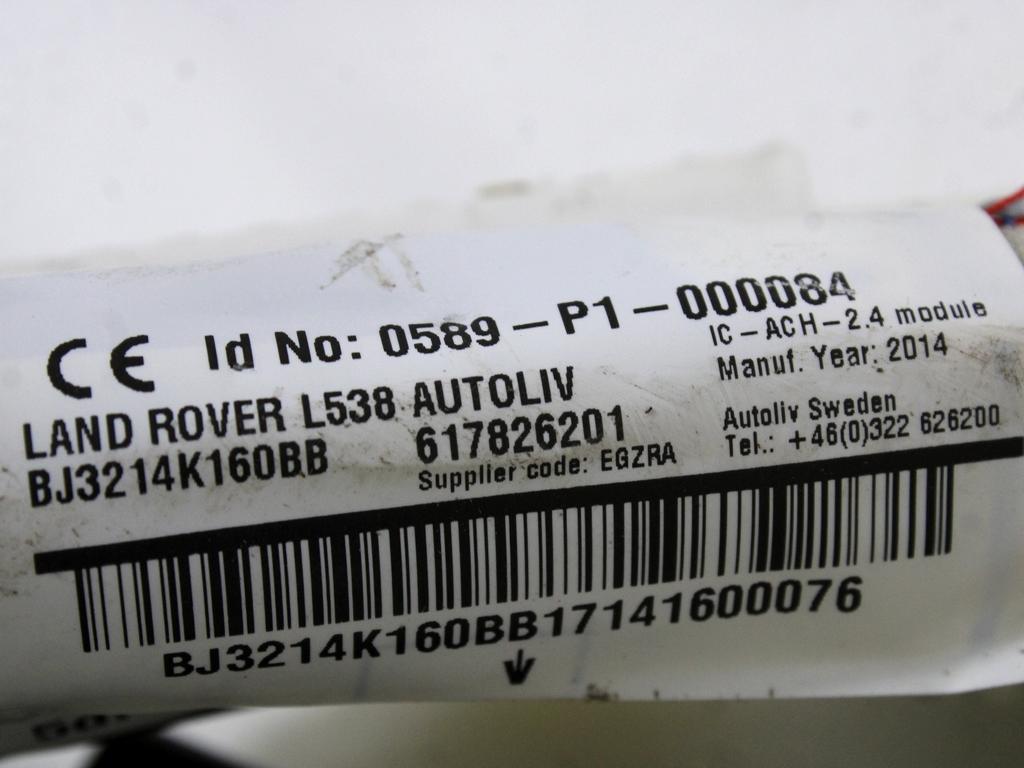 BJ3214K160BB AIRBAG LATERALE A TENDINA LATO SINISTRO LAND ROVER RANGE ROVER EVOQUE L538 2.2 D 4X4 110KW AUT 5P (2014) RICAMBIO USATO