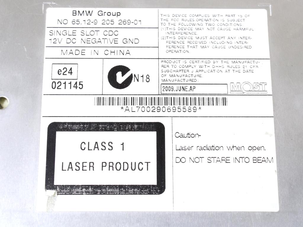 65129205269 CARICATORE CD BMW X5 E70 3.0 D 4X4 210KW AUT 5P (2009) RICAMBIO USATO