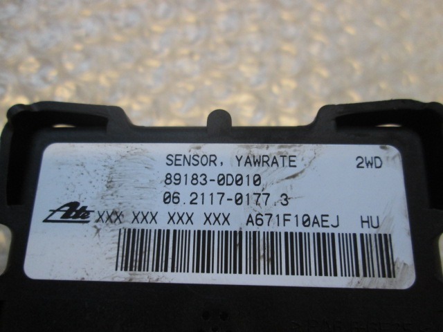 A671F10AEJ SENSORE ABS TOYOTA YARIS 1.0 B 51KW 5M 5P (2011) RICAMBIO USATO 89183-0D010 