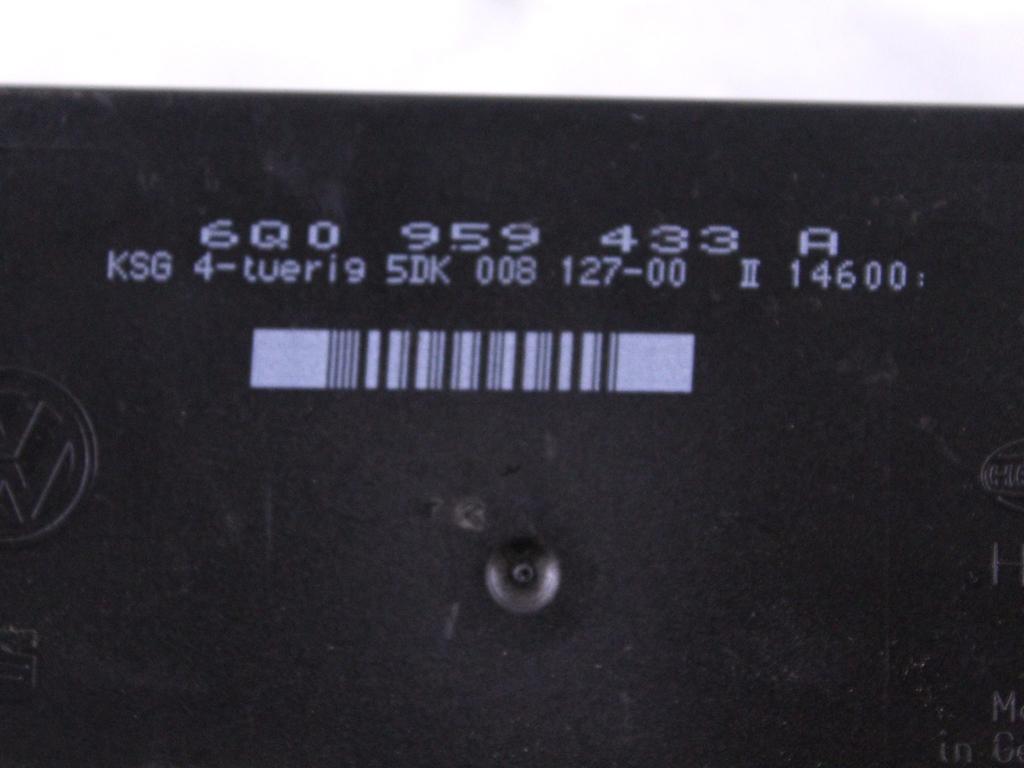 6Q0959433A CENTRALINA COMFORT SKODA FABIA 1.4 B 50KW 5M 5P (2001) RICAMBIO USATO
