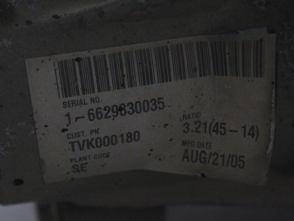 TVK000180 DIFFERENZIALE POSTERIORE LAND ROVER FREELANDER 2.0 D 4X4 80KW AUT 5P (2006) RICAMBIO USATO