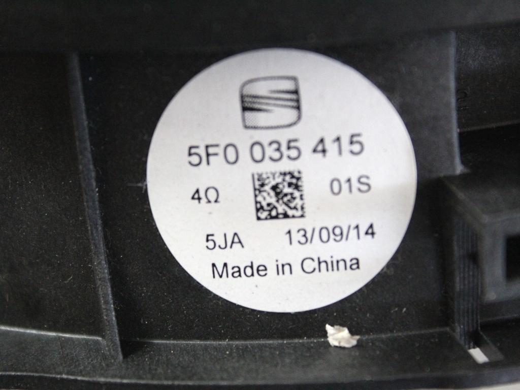 5F0035415 CASSA ALTOPARLANTE PORTA ANTERIORE SEAT LEON ST SW 1.4 M 81KW 6M 5P (2015) RICAMBIO USATO