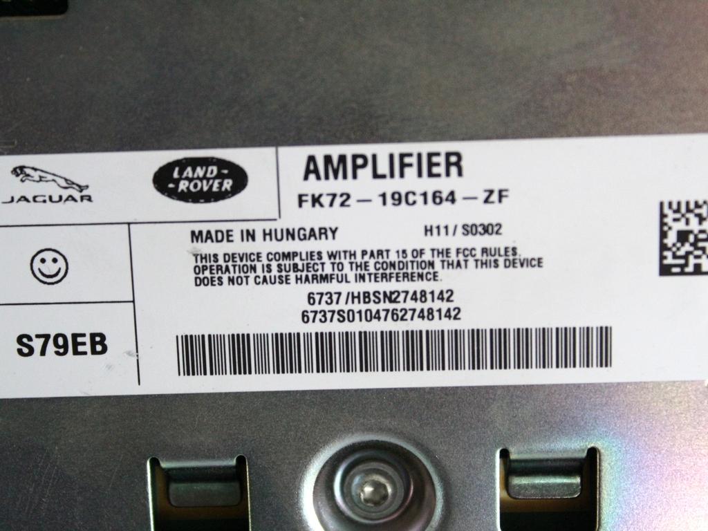 FK72-19C164-ZF AMPLIFICATORE AUDIO LAND ROVER DISCOVERY SPORT L550 2.0 D 4X4 132KW AUT 5P (2017) RICAMBIO USATO 