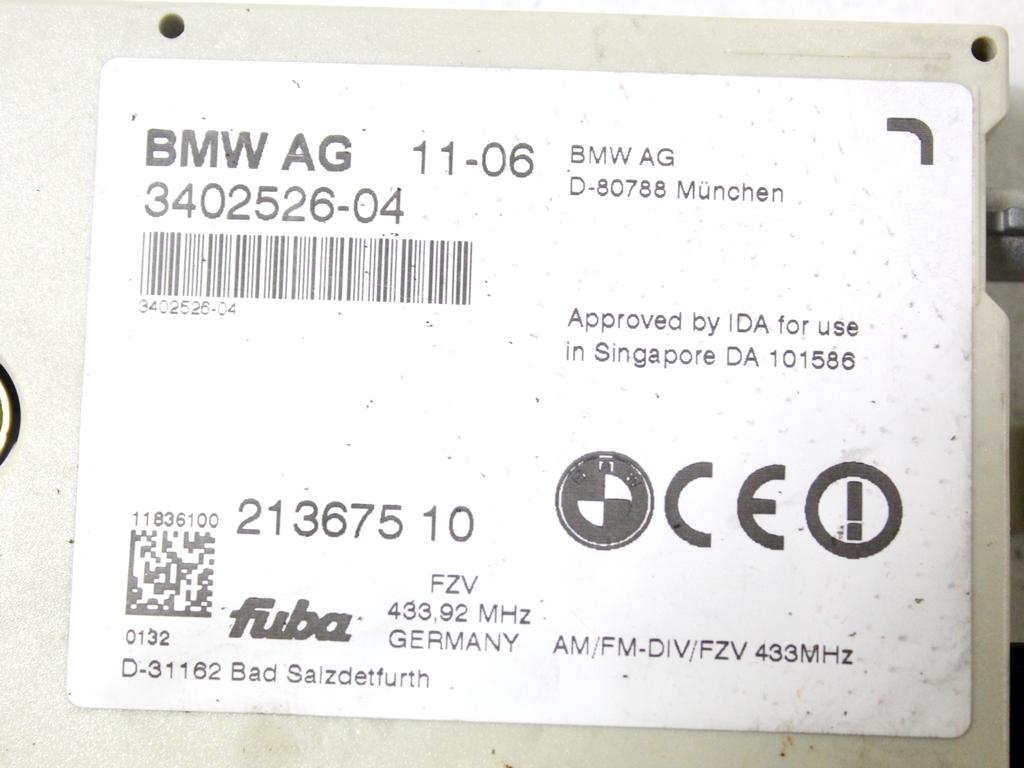 3402526 CENTALINA AMPLIFICATORE ANTENNA BMW X3 E83 2.0 D 4X4 110KW 6M 5P (2007) RICAMBIO USATO
