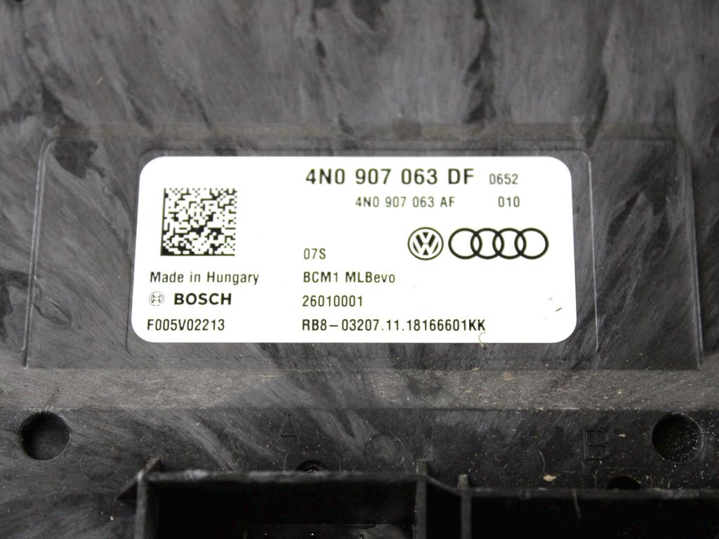 4N0907063DF CENTRALINA BODY COMPUER BCM1 AUDI A7 C8 3.0 I 210KW 4X4 5P AUT (2019) RICAMBIO USATO
