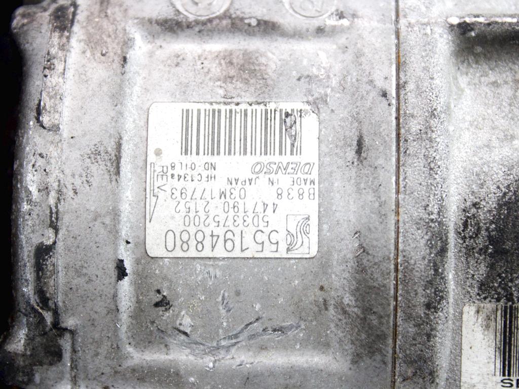 55194880 COMPRESSORE CLIMATIZZATORE CLIMA A/C FIAT DOBLO 1.3 D 66KW 5M 2P (2011) RICAMBIO USATO