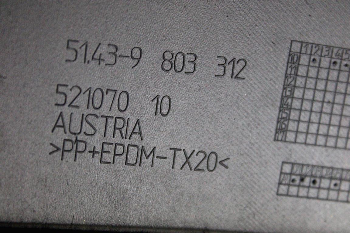 9803312 RIVESTIMENTO INTERNO INFERIORE MONTANTE CENTRALE LATO DESTRO MINI COUNTRYMAN R60 ONE D 1.6 D 66KW 6M 5P (2010) RICAMBIO USATO