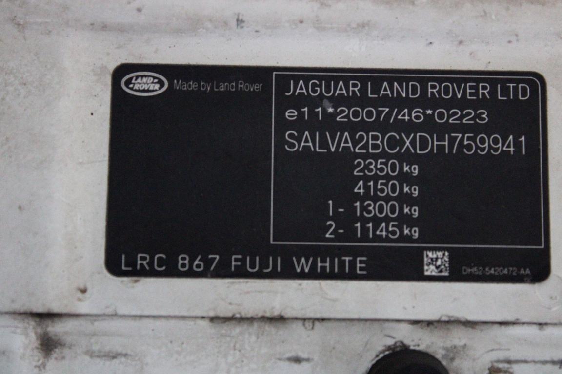 BJ32-19B671-AD RIVESTIMENTO TRAVERSA BATTICOFANO ANTERIORE LAND ROVER RANGE ROVER EVOQUE L538 2.2 D 4X4 110KW AUT 5P (2013) RICAMBIO USATO