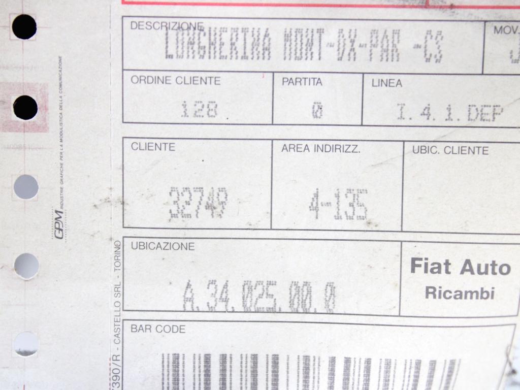 51708353 LAMIERATO SEDE FARO FANALE POSTERIORE DESTRO FIAT PANDA 1.2 B 44KW 5M 5P (2006) RICAMBIO NUOVO