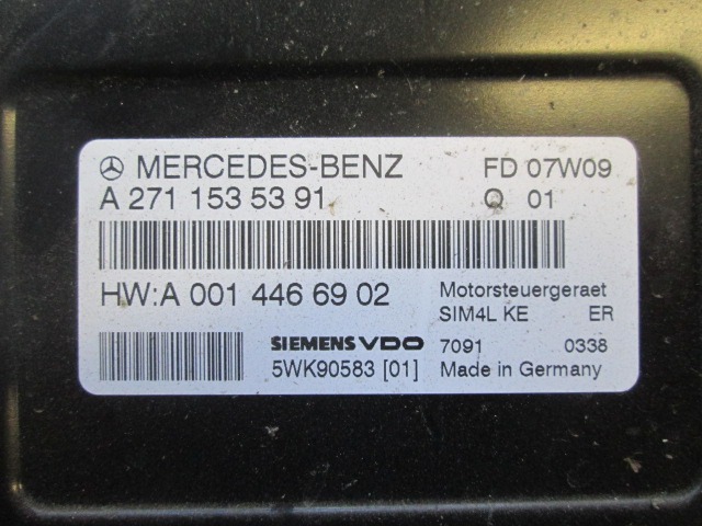 MERCEDES SLK R171 1.8 BENZ 6M 120KW (2007) RICAMBIO KIT ACCENSIONE AVVIAMENTO 2114542308 A2711535391 A2710102945 A0355457732 