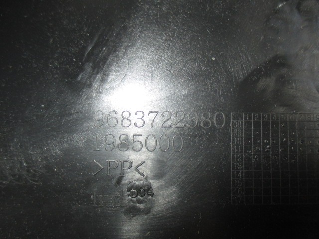 9683722080 RIVESTIMENTO COFANO POSTERIORE BAULE CITROEN DS3 1.4 D 50KW 5M 3P (2012) RICAMBIO USATO 