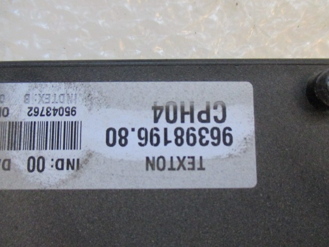9639819608 CENTRALINA COMFORT FIAT SCUDO 2.0 D 2P 80KW 5M (2000) RICAMBIO USATO 