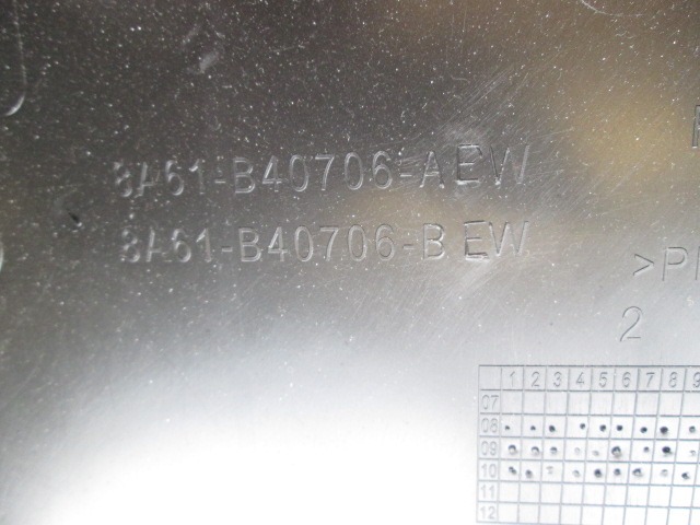 8A61-B40706-AEW PANNELLO PLASTICA RIVESTIMENTO POSTERIORE PORTELLO COFANO POSTERIORE BAULE FORD FIESTA 1.4 D 51KW 5M 5P (2010) RICAMBIO USATO 
