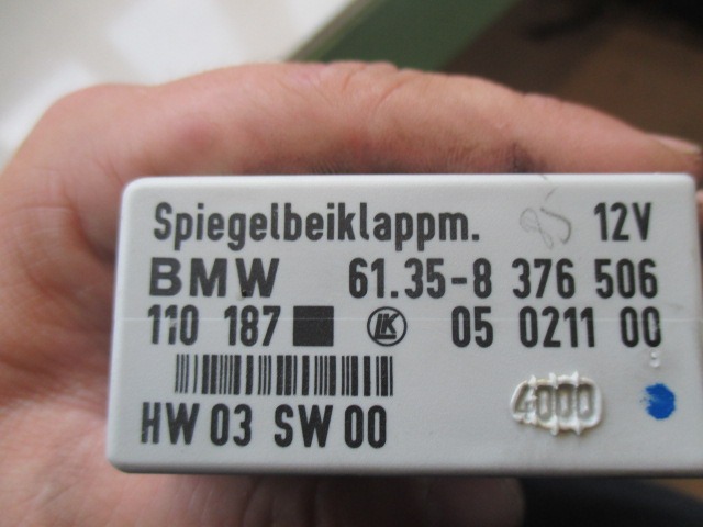 8376506 CENTRALINA RETROVISORI ELETTRICI BMW SERIE 3 330D E46 3.0 D 135KW AUT 5P (2000) RICAMBIO USATO 