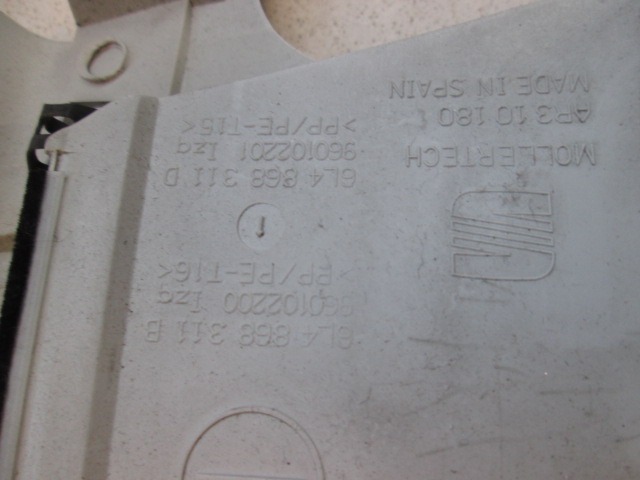 6L4868311D RIVESTIMENTO MONTANTE CENTRALE SUPERIORE SINISTRO SEAT IBIZA 1.2 B 44KW 5M 5P (2007) RICAMBIO USATO 
