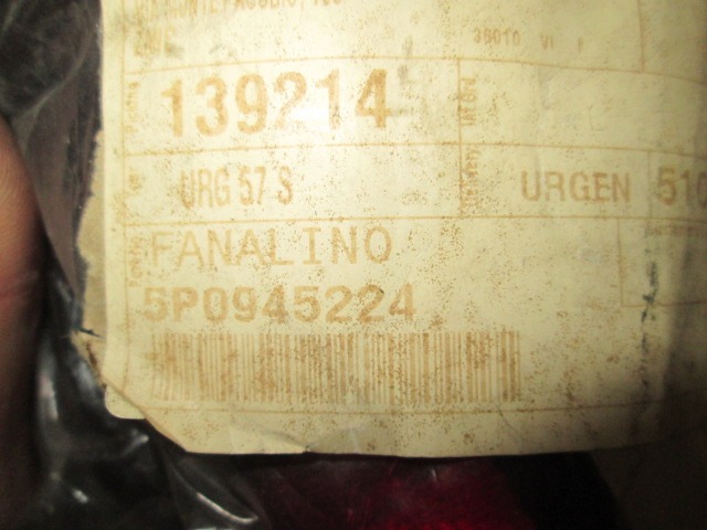SEAT ALTEA 1.6 BENZ/GPL 75KW 103CV 5M 5P BSE (2008) RICAMBIO FARO FANALE RETRONEBBIA 5P0945224