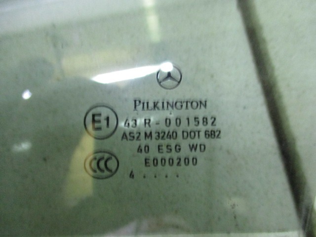 A1697250110 VETRO SCENDENTE ANTERIORE SINISTRO OSCURATO MERCEDES CLASSE A 180 W169 2.0 D 80KW 6M 5P (2008) RICAMBIO USATO 