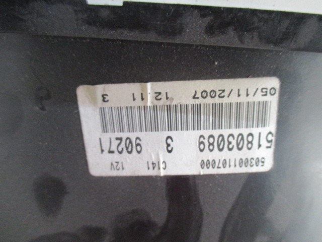 51803089 QUADRO STRUMENTI CONTACHILOMETRI FIAT GRANDE PUNTO 1.3 D 55KW 5M 5P (2007) RICAMBIO USATO 